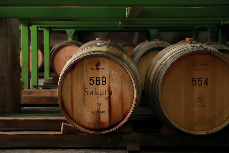 Oak_barrels_in_Takeda_winery